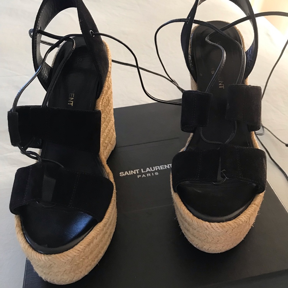 Saint Laurent platform espadrilles. Like new. 38.5.